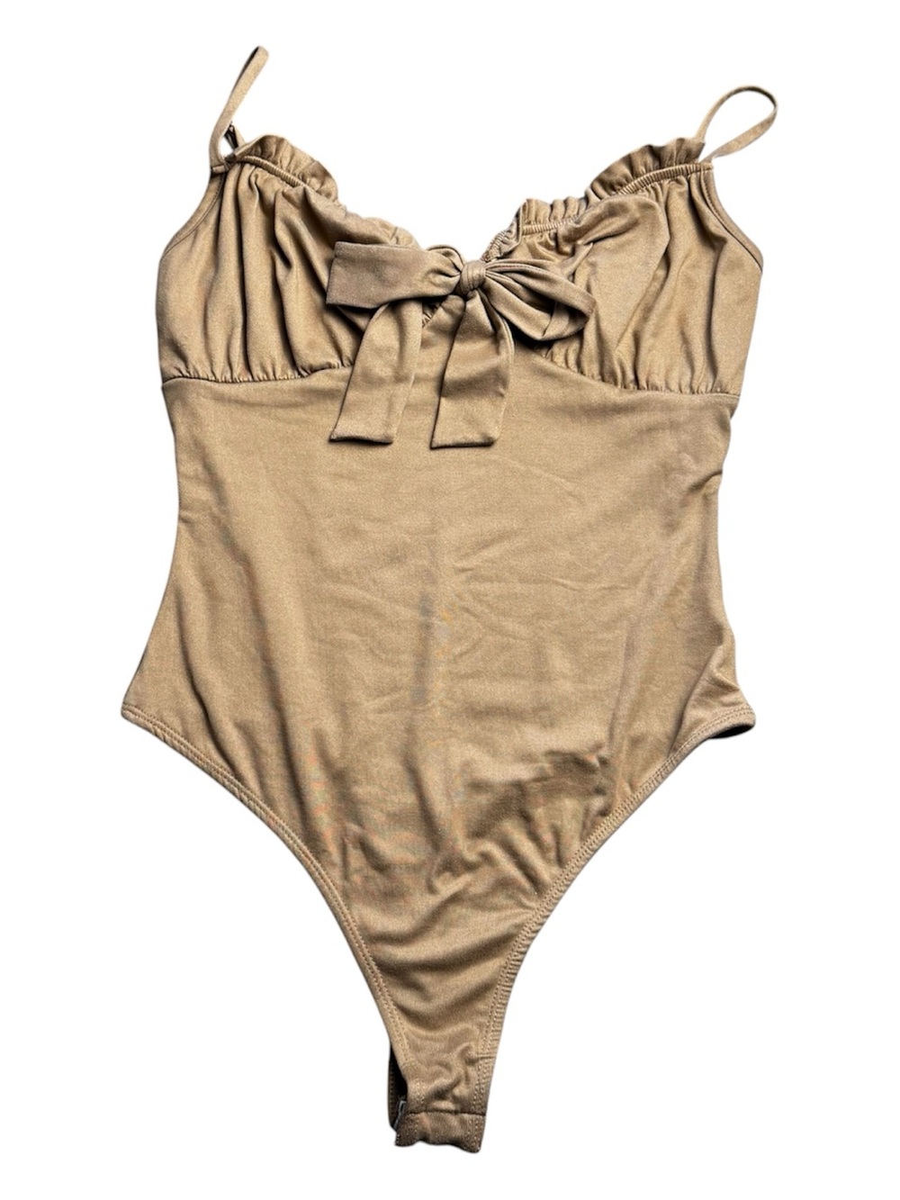 Lulus Brown Bodysuit with Bow